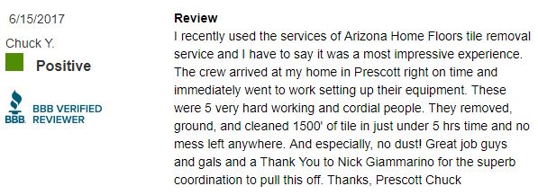 tile removal review from bbb for arizona home floors