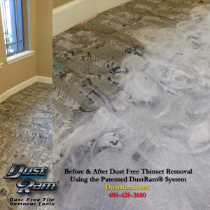 before and after thinset removal