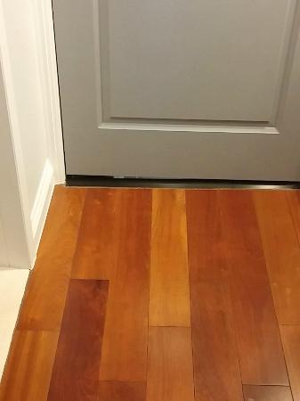 uneven floor and door